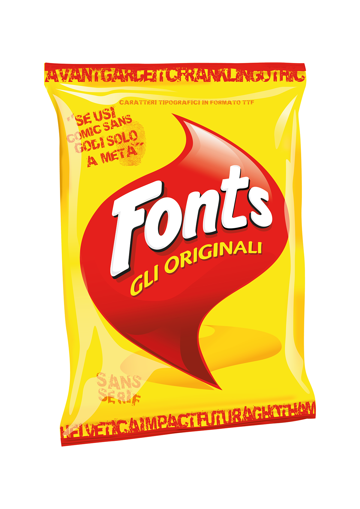 brand RESTYLING Fonzies font fonts chips patatine