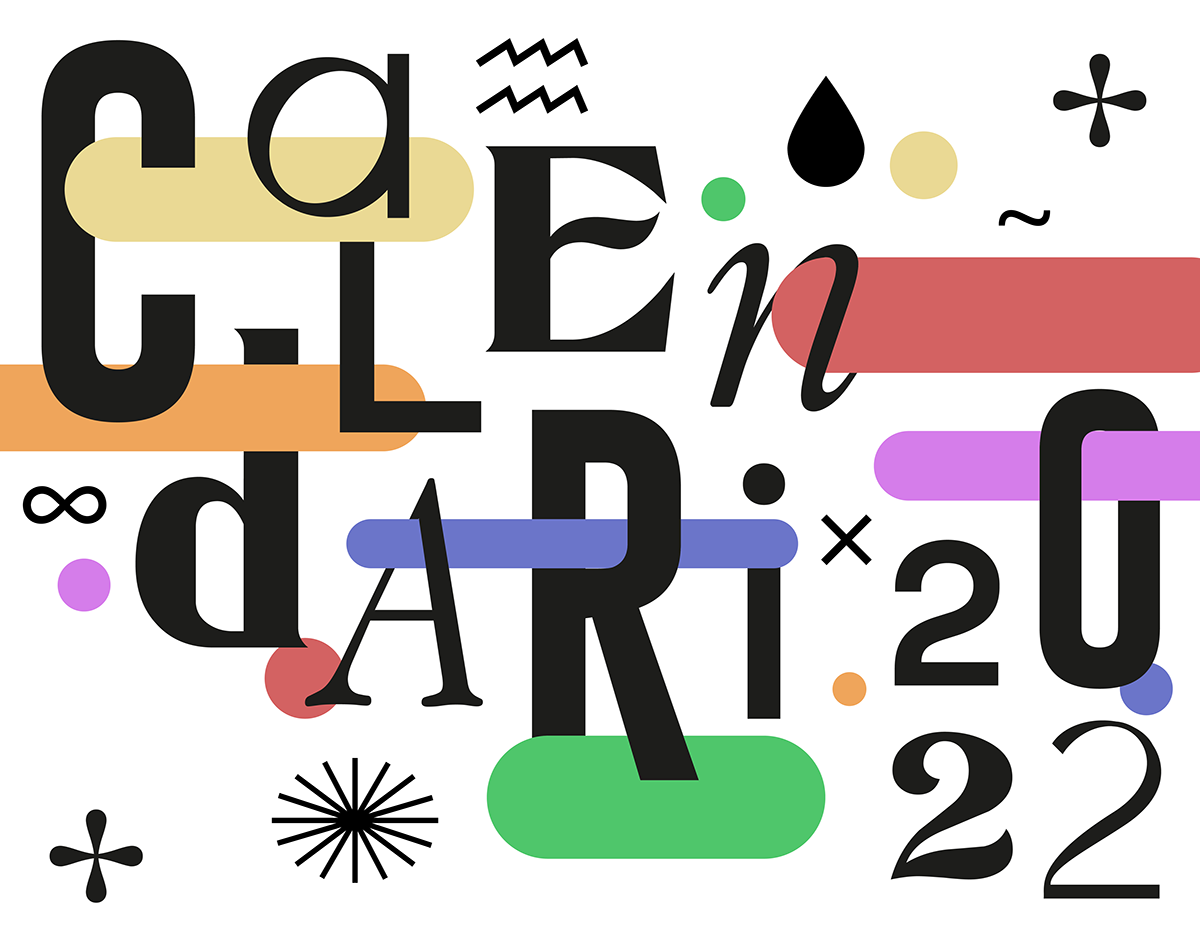 calendar design typography   vector