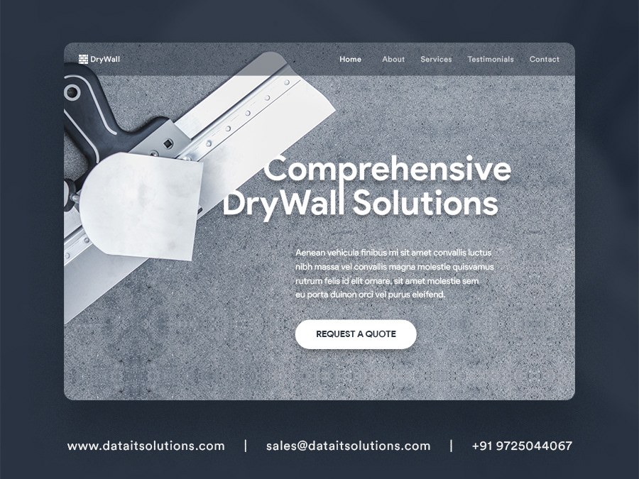 contractor design drywall plastering Website