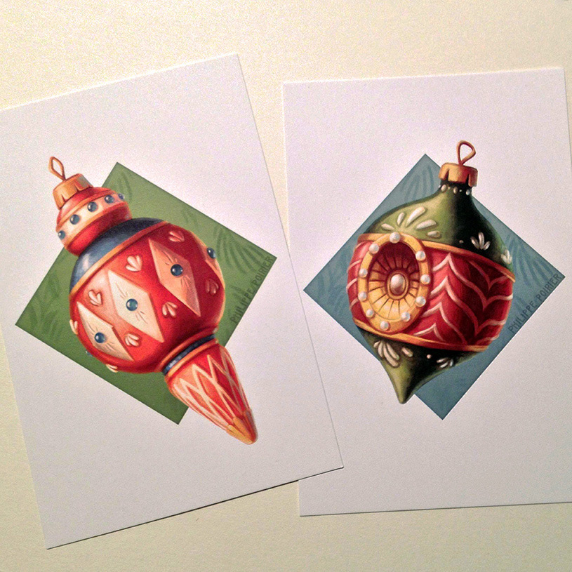 holidays postcard xmas Christmas ornaments