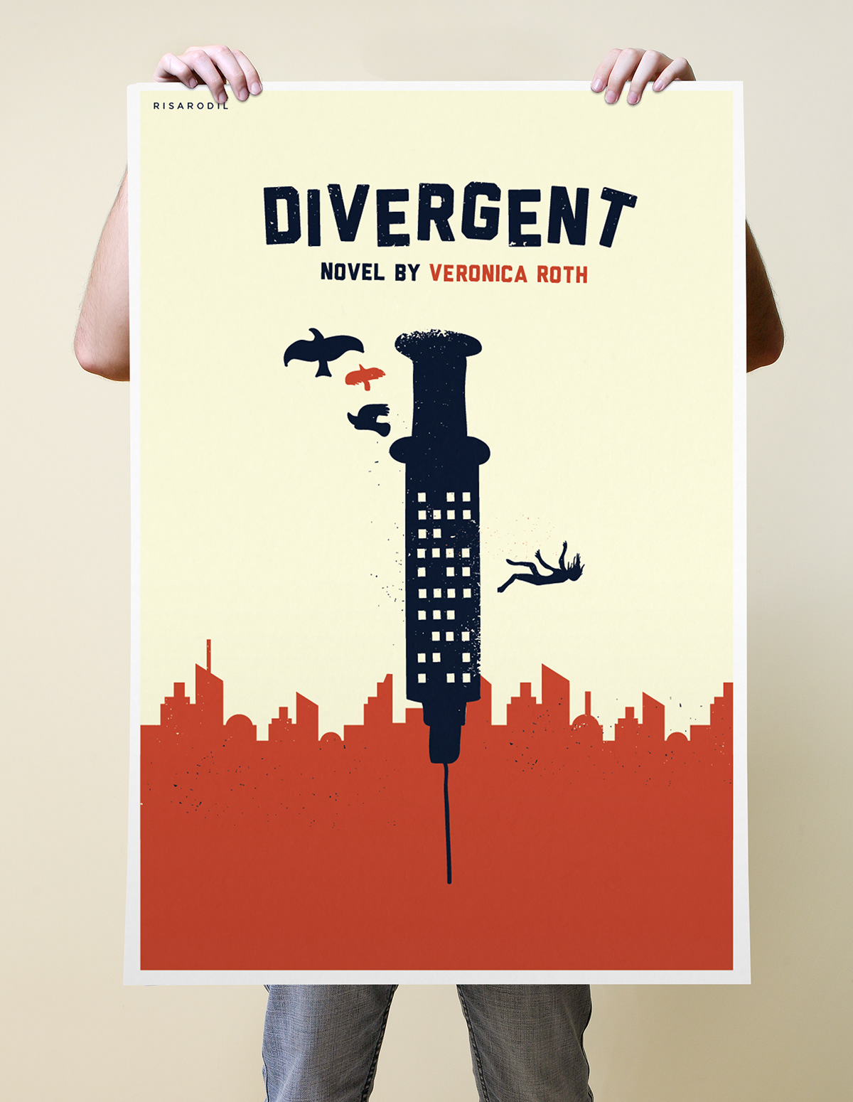 Divergent Allegiant insurgent veronica roth initiate Initiates divergent fanart Fan Art fan made poster minimalist Minimalism redesigned book cover books