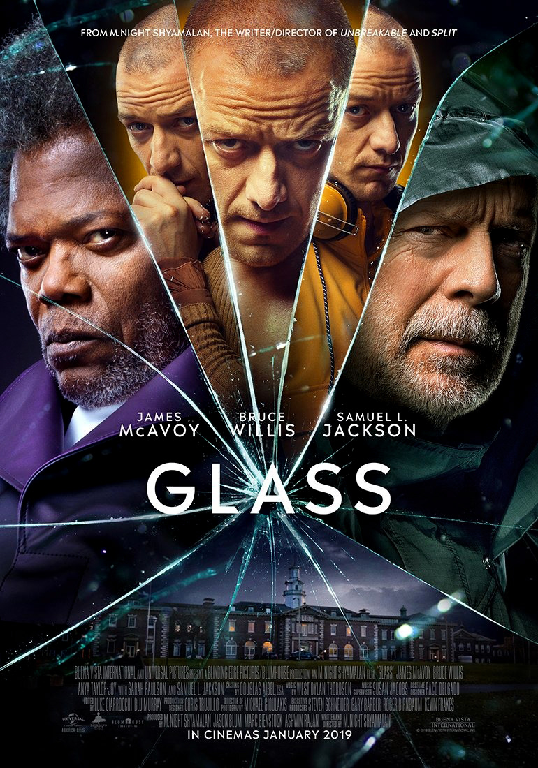 glass movie split unbreakable glass m. night shyamalan Shyamalan Bruce Willis Samuel L. Jackson james mcavoy disney