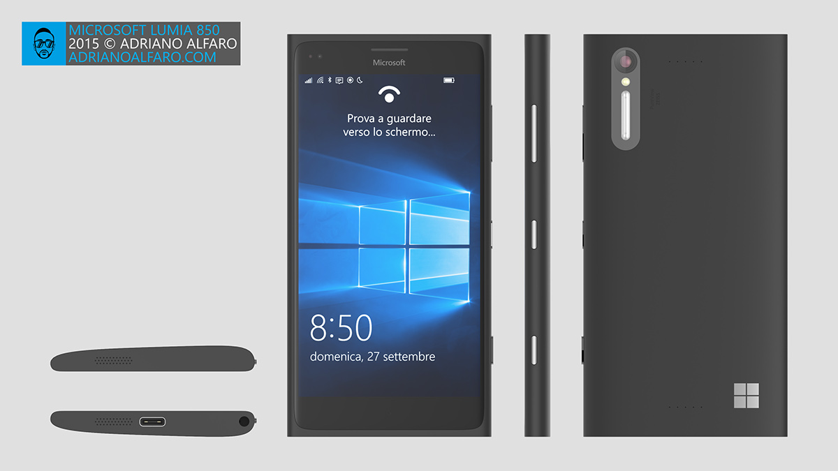Microsoft lumia Lumia 850 concept smartphone PureView   windows windows mobile windows 10 mobile