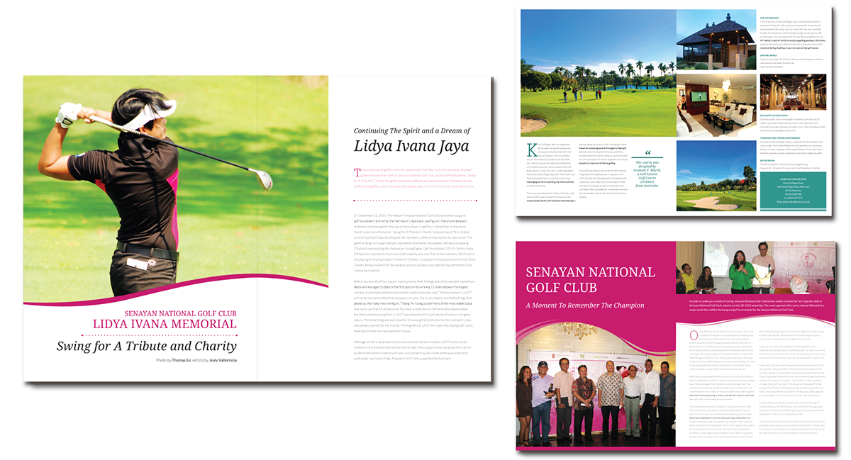olympic golf club indonesia magazine layout