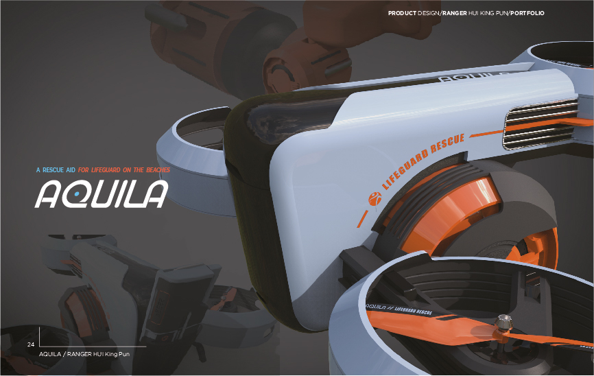 industrial design  product design  Automotive design drone lifeguard rescue Dyson Fly