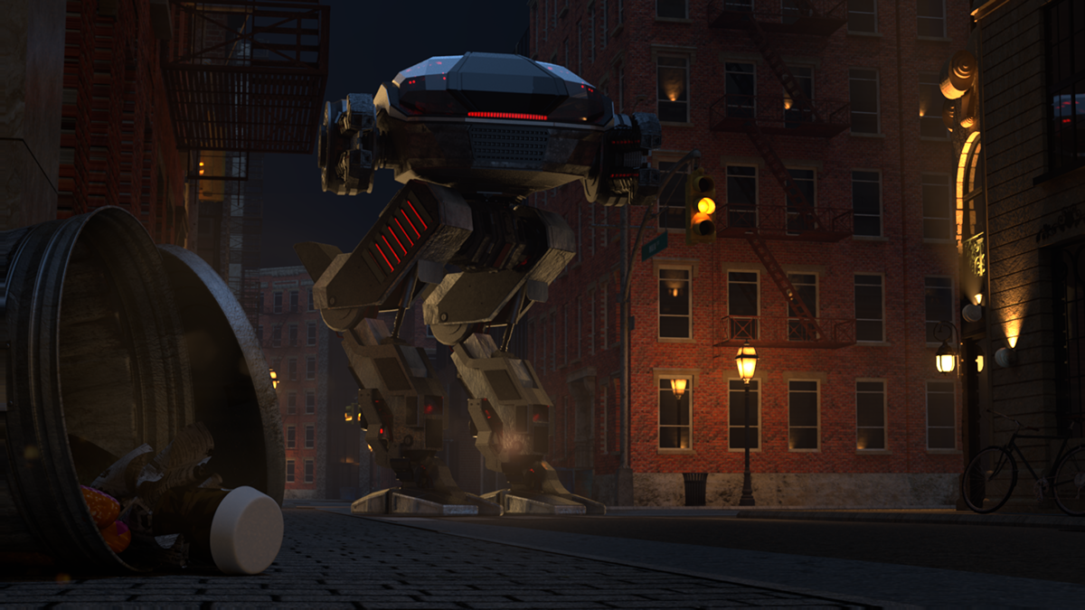 3D animation  sci-fi robot soldier rebellion Maya