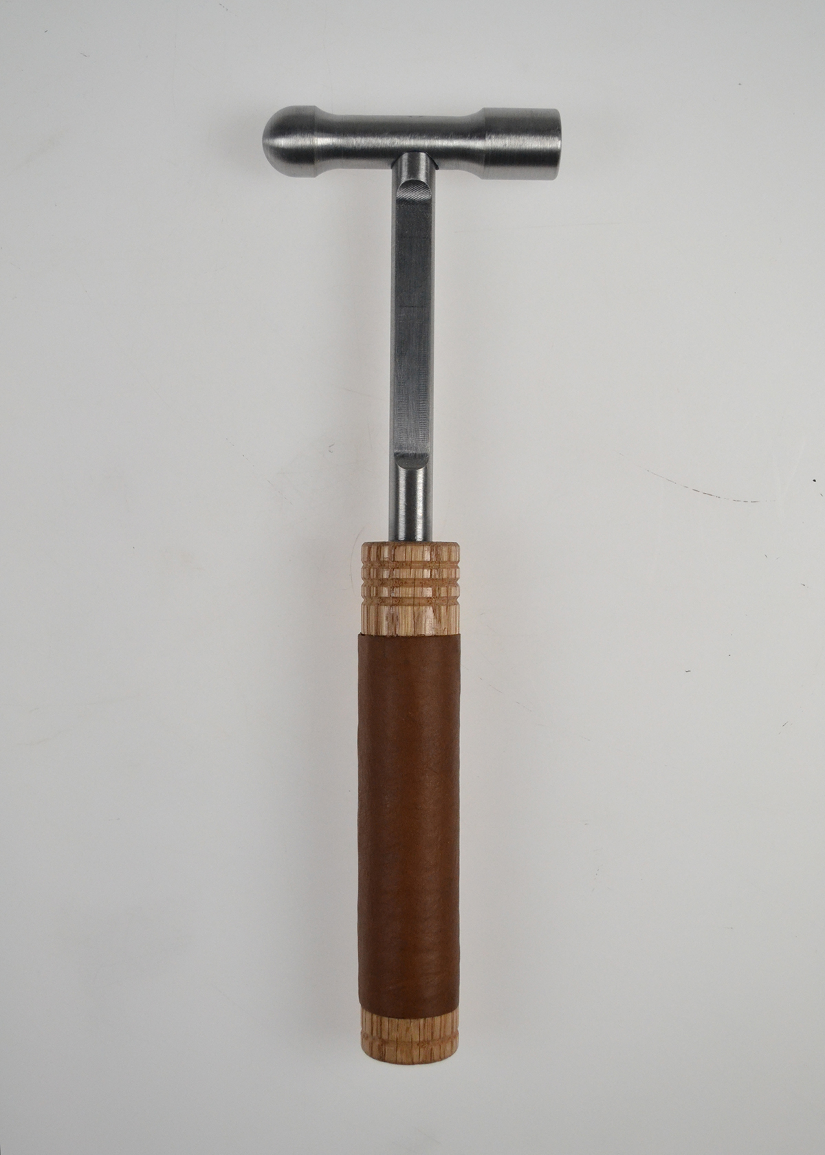 hammer ball peen steel oak leather wood tool