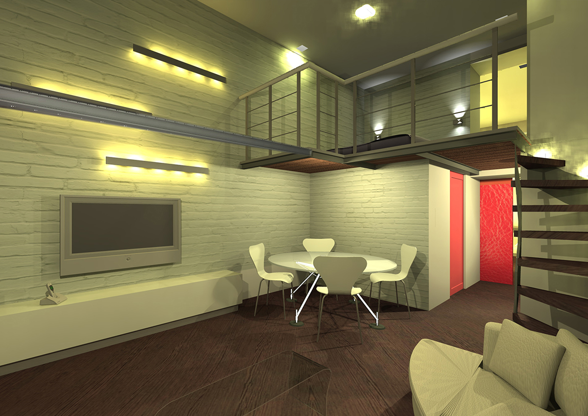 Render apartment house Project real estate Immobiliare Piante 3D