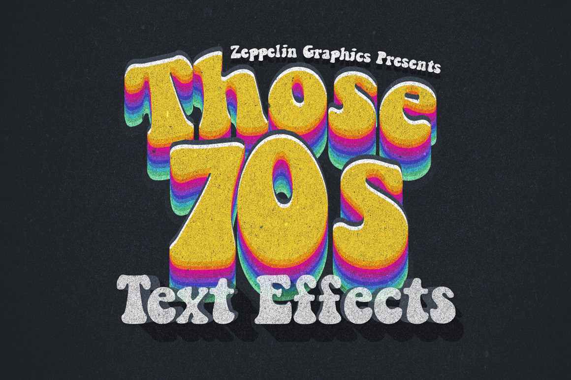 70s 80s text effects Retro photoshop vintage funky groove