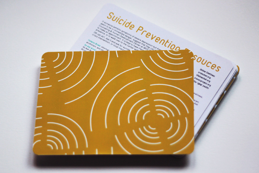 suicide prevention campaign mental health awareness student University college south carolina brochure cards amplify usc depression