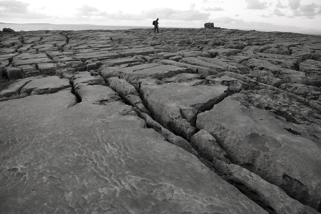 Ireland monochrome Burren Clare limestone