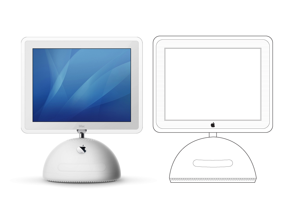 Mockup  vector  apple  imockups  macintosh free outline dublin  ireland  emptypage anniversary Macintosh Steve Jobs