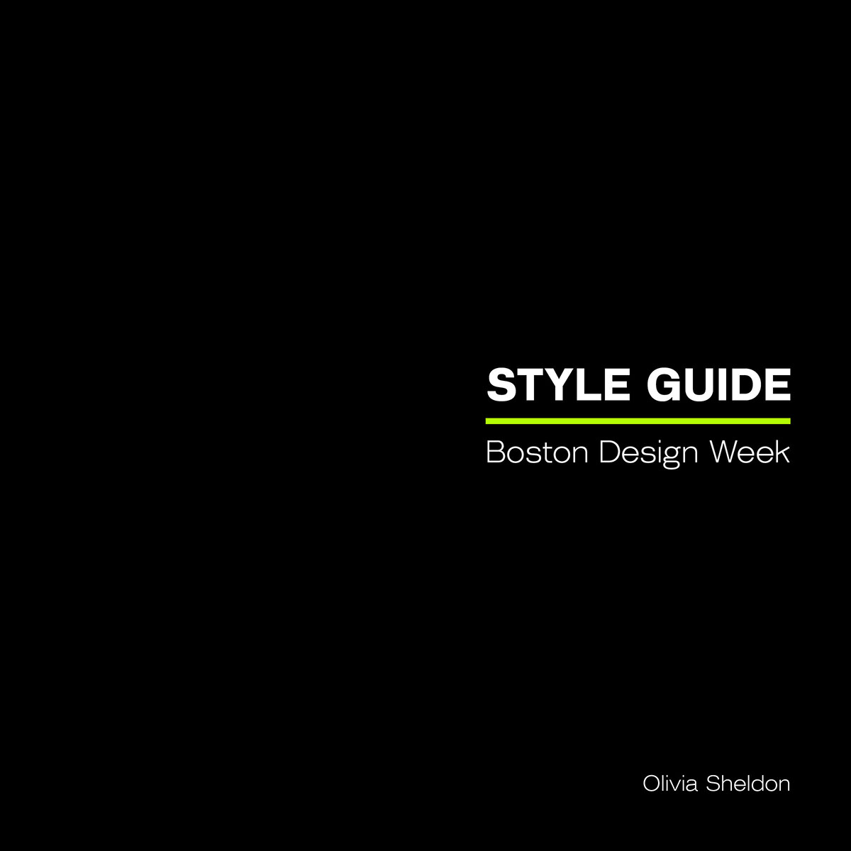 graphic design  branding  boston design week boston design week Style Guide neon