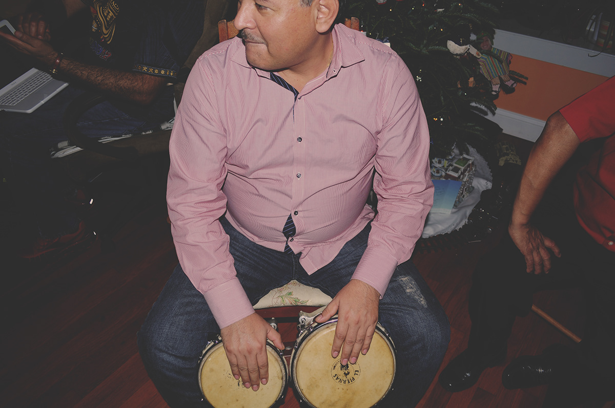 party Christmas holidays instruments Bongos Conga latino Fun