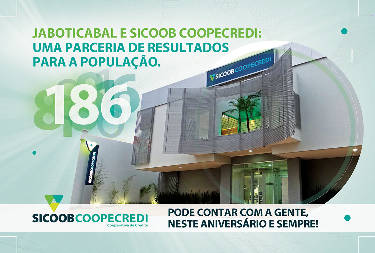 Neomarc sicoob Coopecredi jaboticabal taquaritinga anúncio cartaz flyer Cooperativa