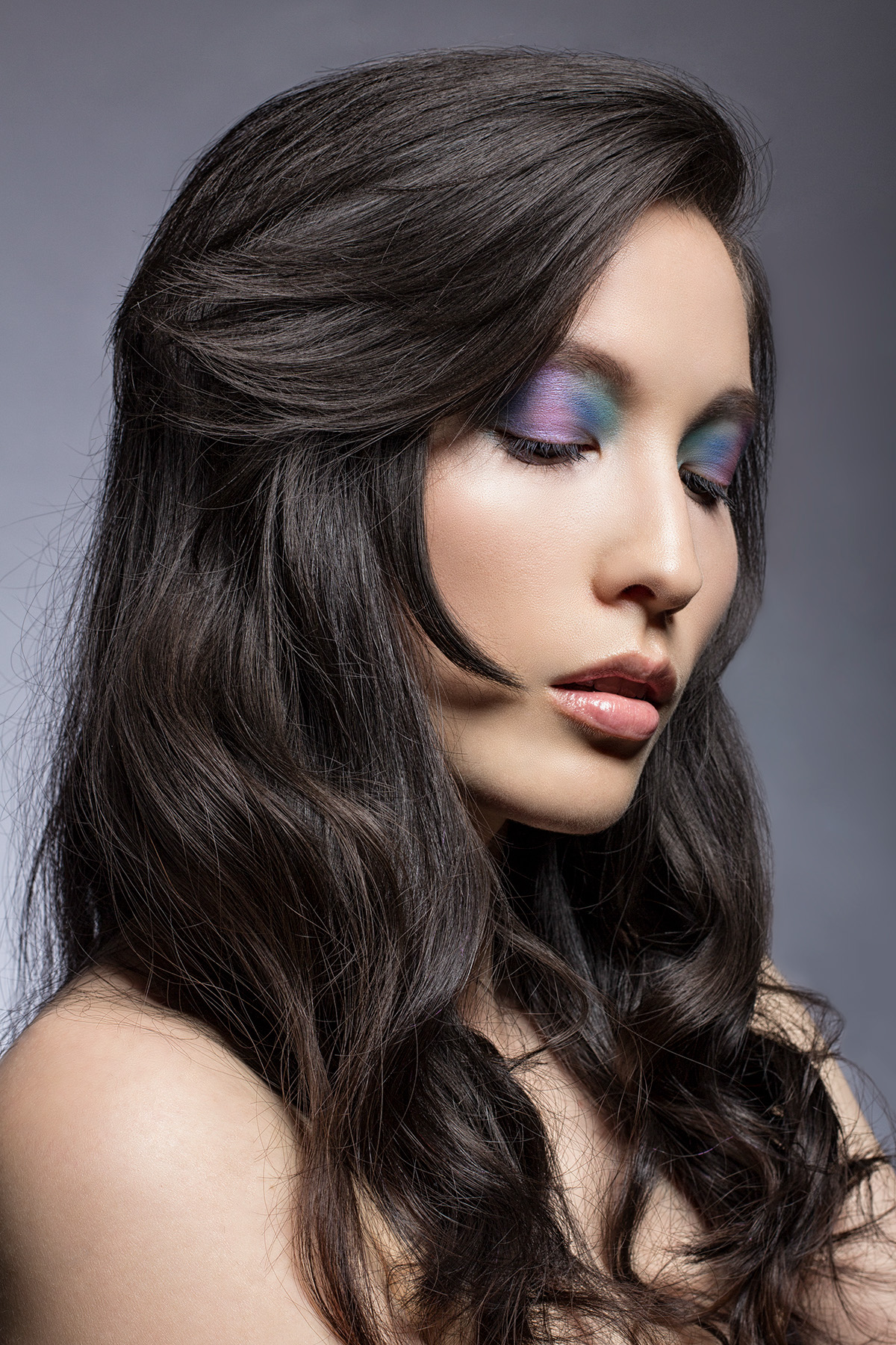 natacha meunier beauty hair girl editorial model makeup toni & guy monochrome black & white Classic French chinese eurasian
