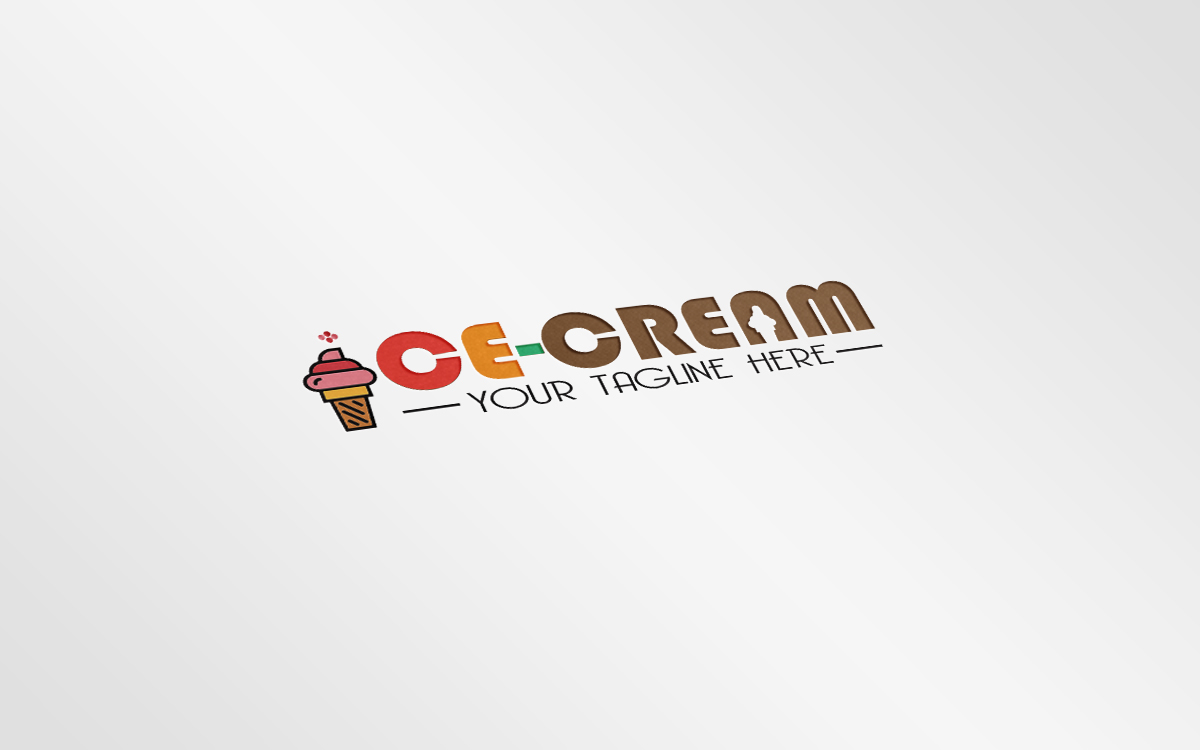 chocolate ice cream ice cream cone logo template strawberry sweet vanilla