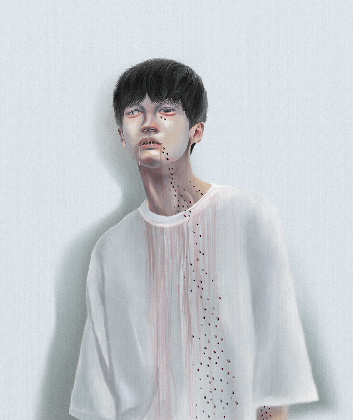 hk artist NorrisYim YNYartwork hk Hong Kong concept model Style darkness Sadness drawings Paintings
