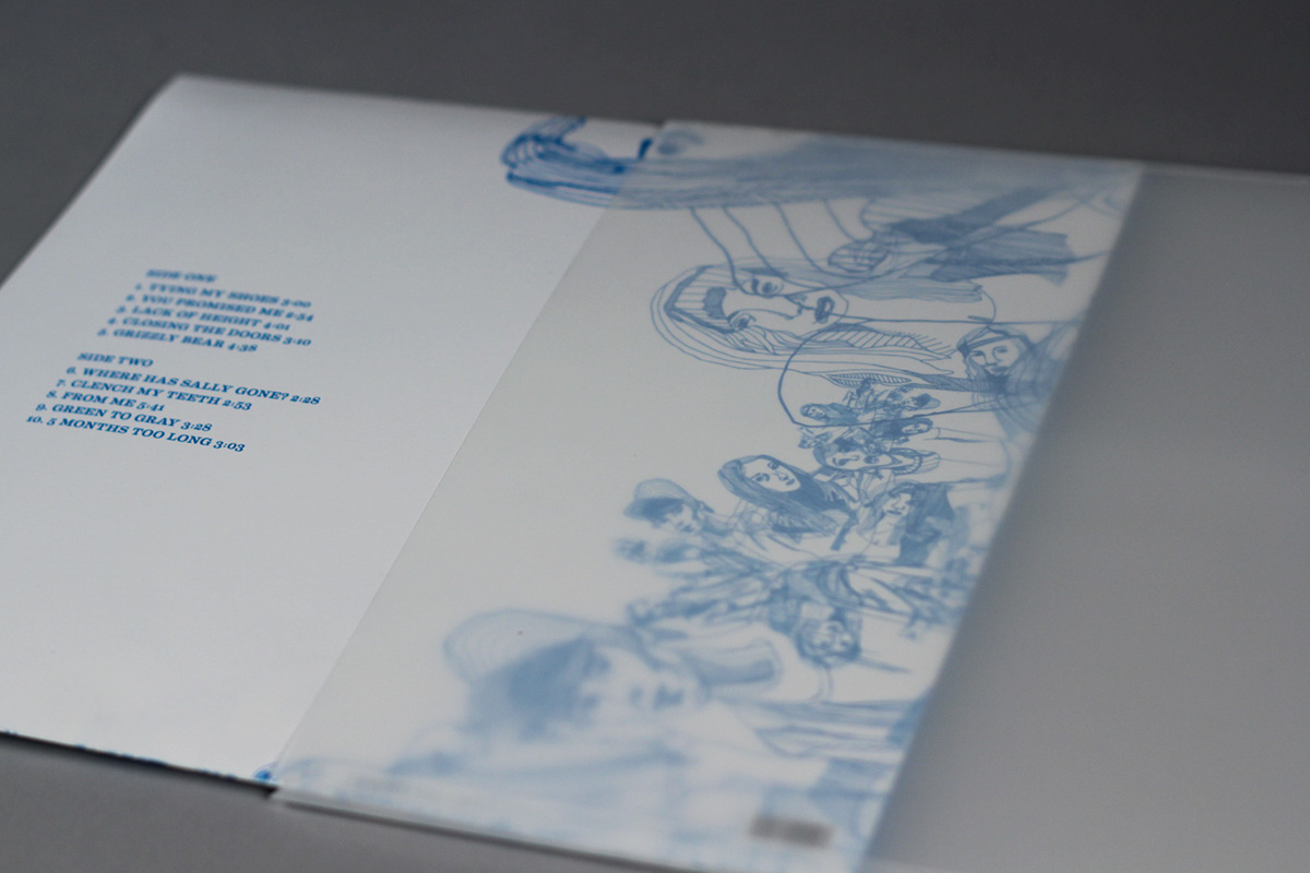 caroline smith Goodnight Sleeps vinyl blue package concept linework Backyard Tent Set musician album art Album art