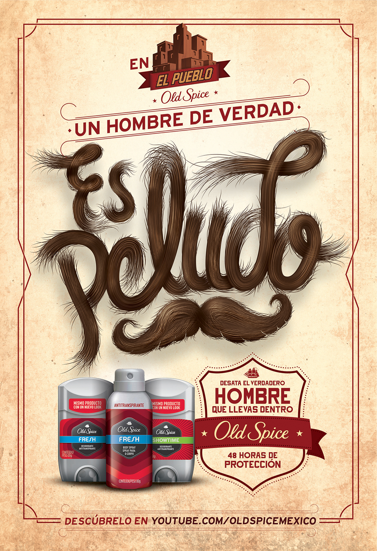 lettering  type old spice mexico hombre man macho desodorante p&G hair type