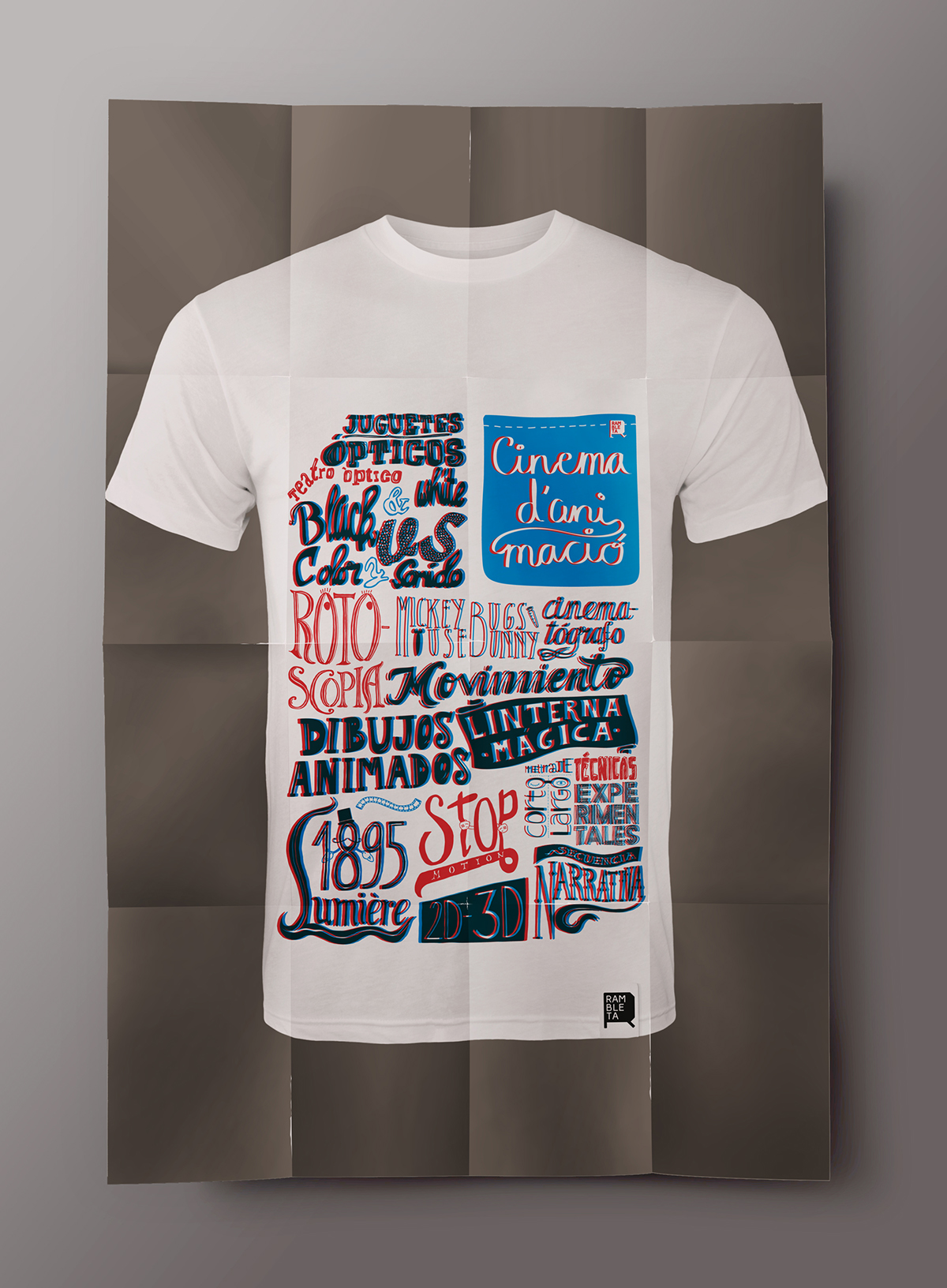 3D poster design lettering t-shirt
