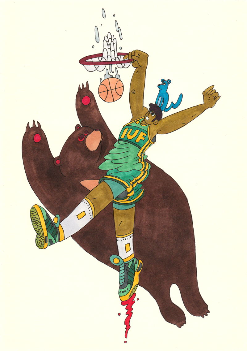 23camby art basketball ILLUSTRATION  DUNK design doodle