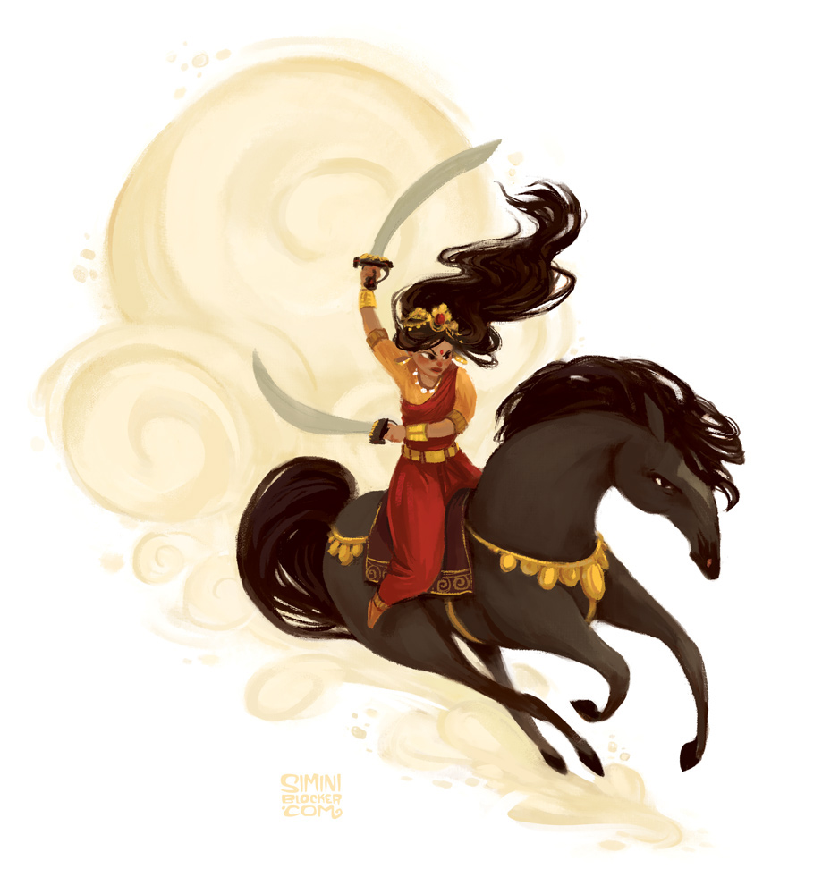 Laxmibai India Warrior Queen Historical Figure fantasy horse