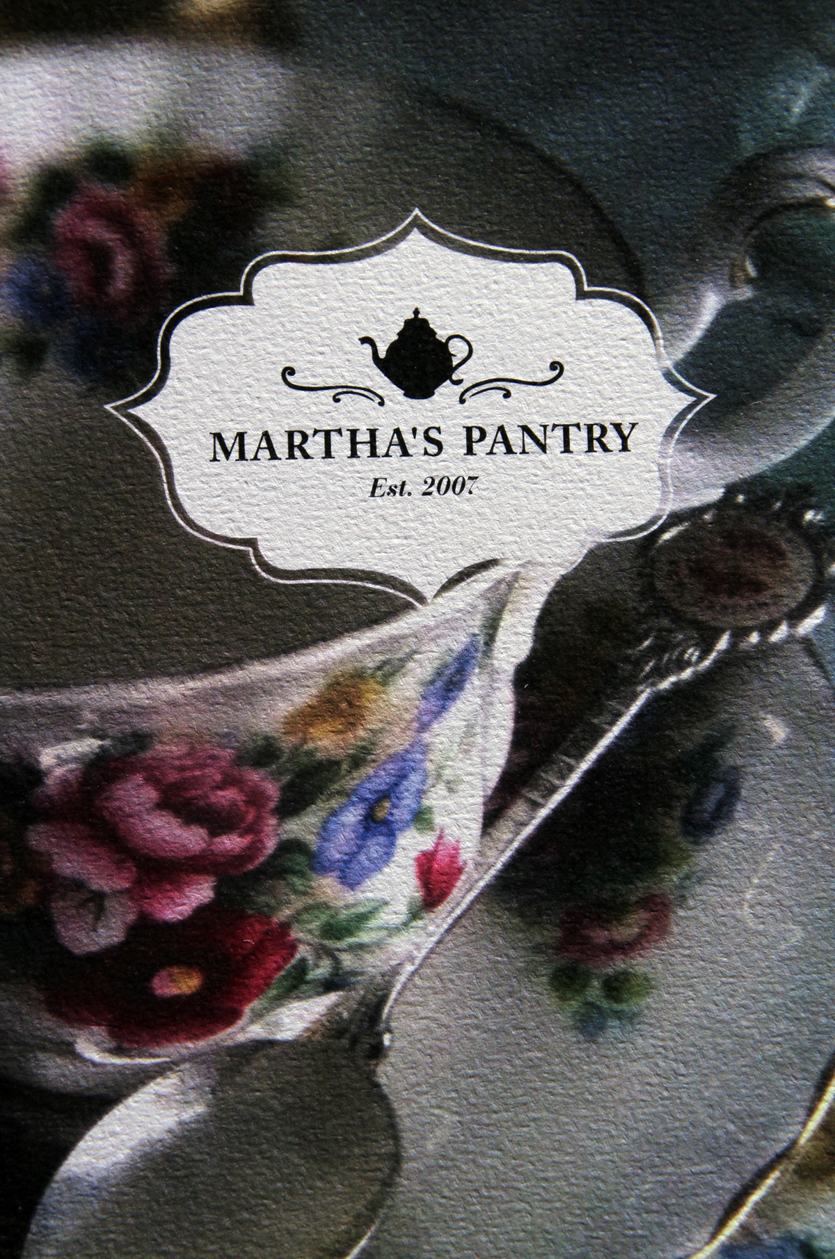 Martha's Pantry menu tea Tea Menu fine china logo pretty dainty doily