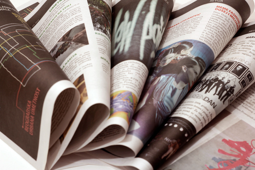 BNU    beogradska nedelja umetnosti novine publikacije newspapper news print Project design printed papers