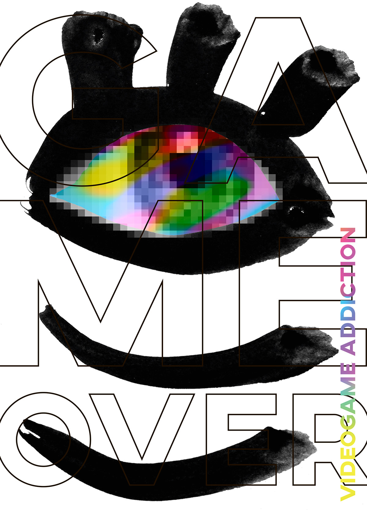 game poster eye pixel ink Adobe Portfolio