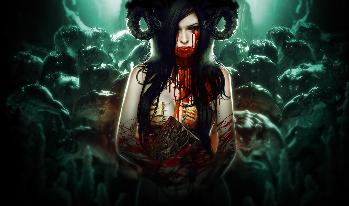girl demon blood