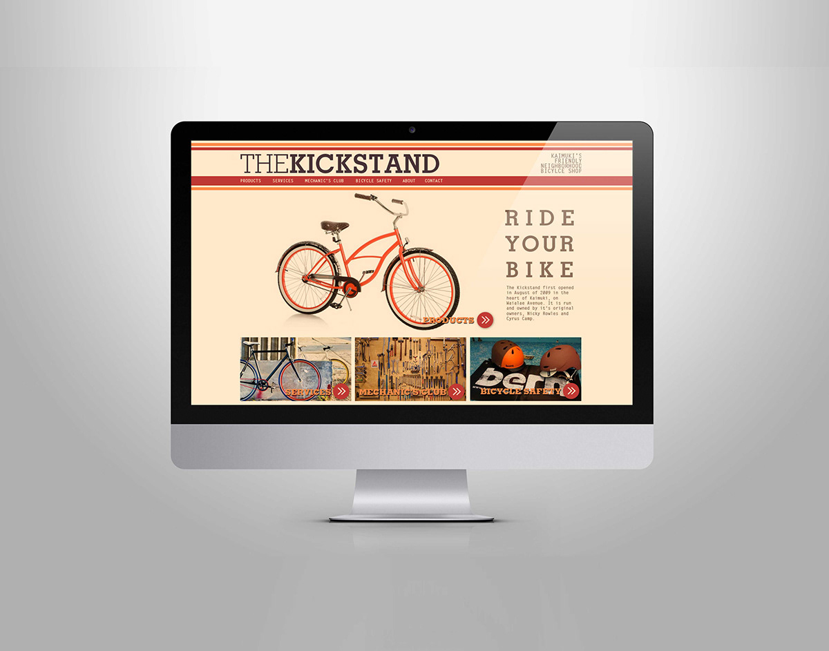 Web Website Bike Bicycle design Retro