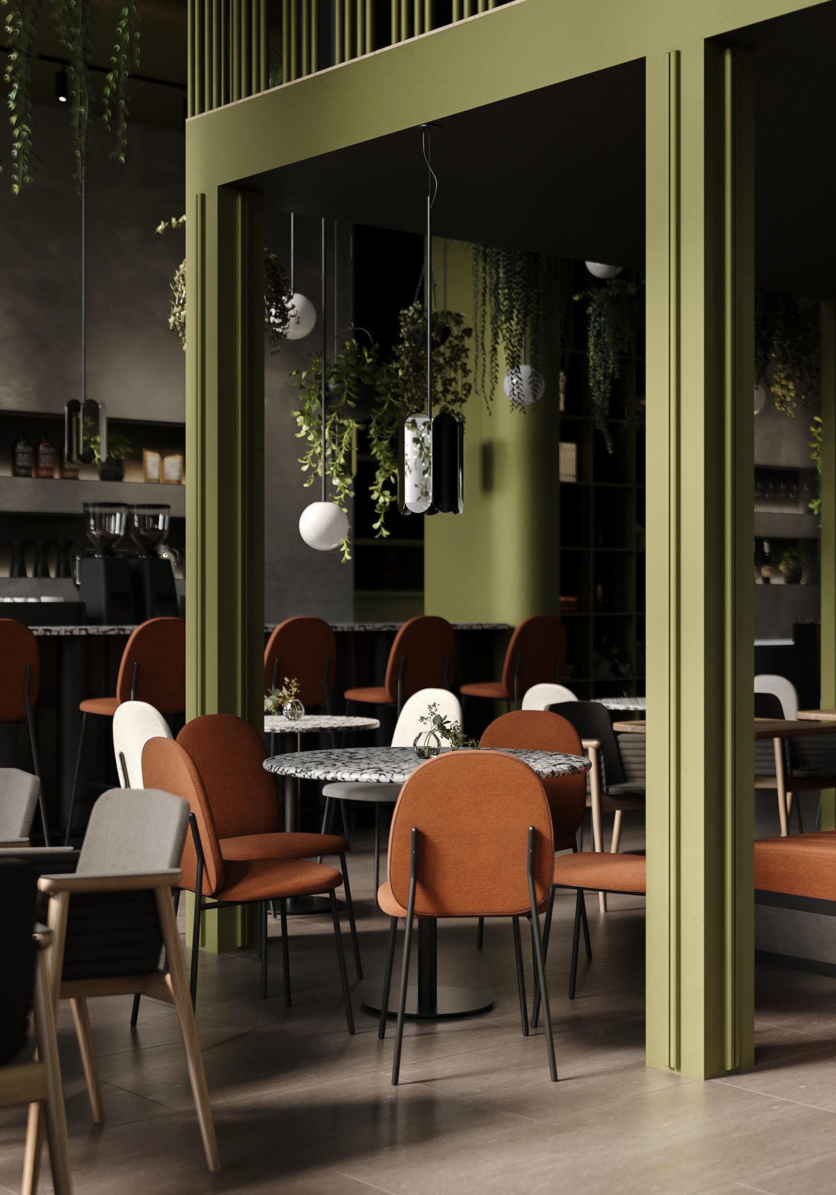restaurant Food  Render visualization 3D 3ds max CGI interior design  corona photoshop
