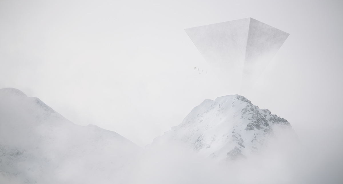mountains austria foggy Hirschegg  