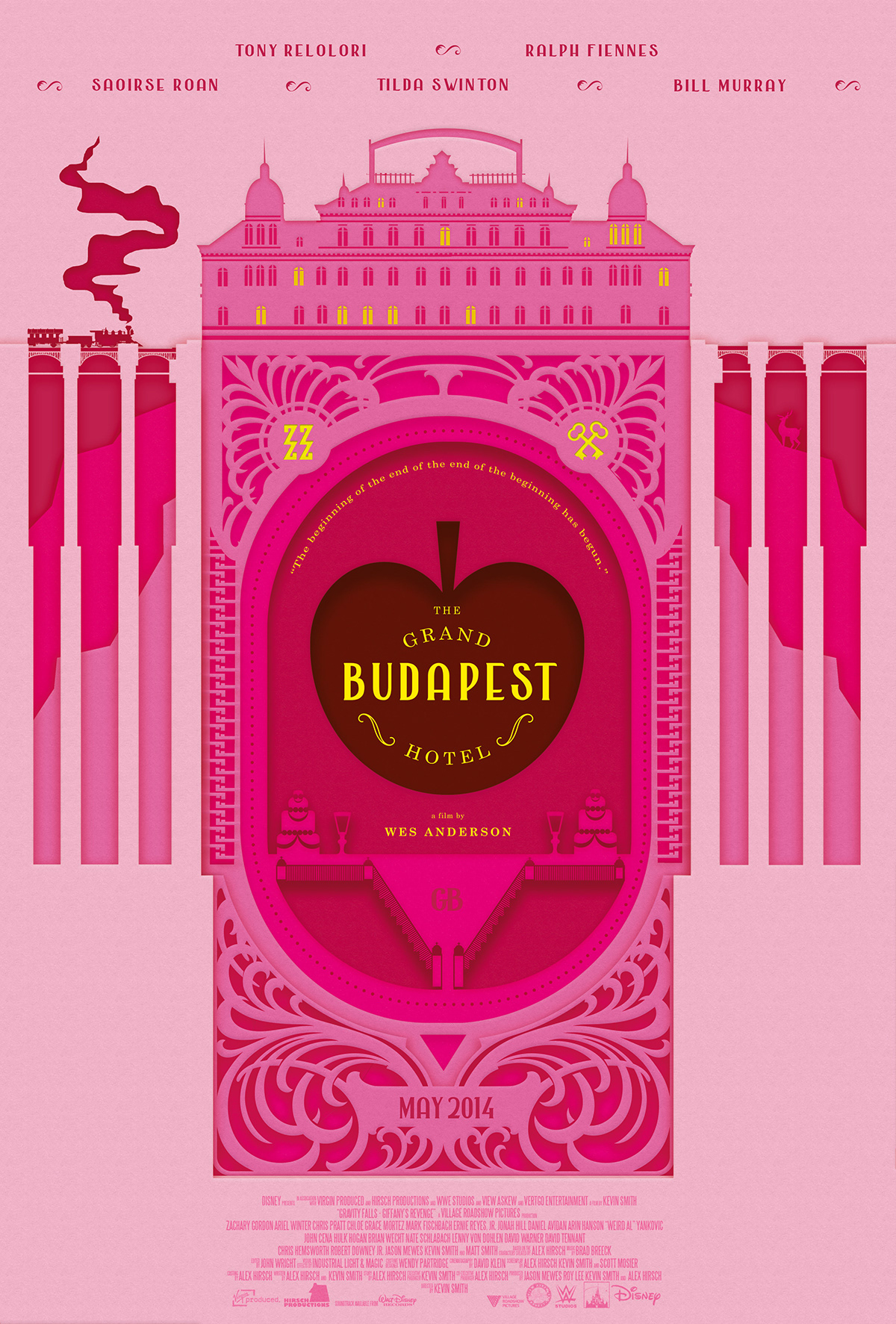 artdeco artnouevue cutout grandbudapest graphicdesign marketing   posterdesign redesign thegrandbudapesthotel trailer