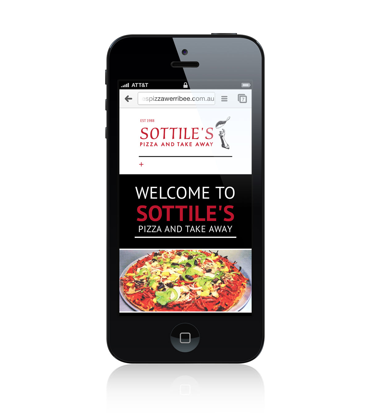 Responsive Website mobile iPad bootstrap design Pizza