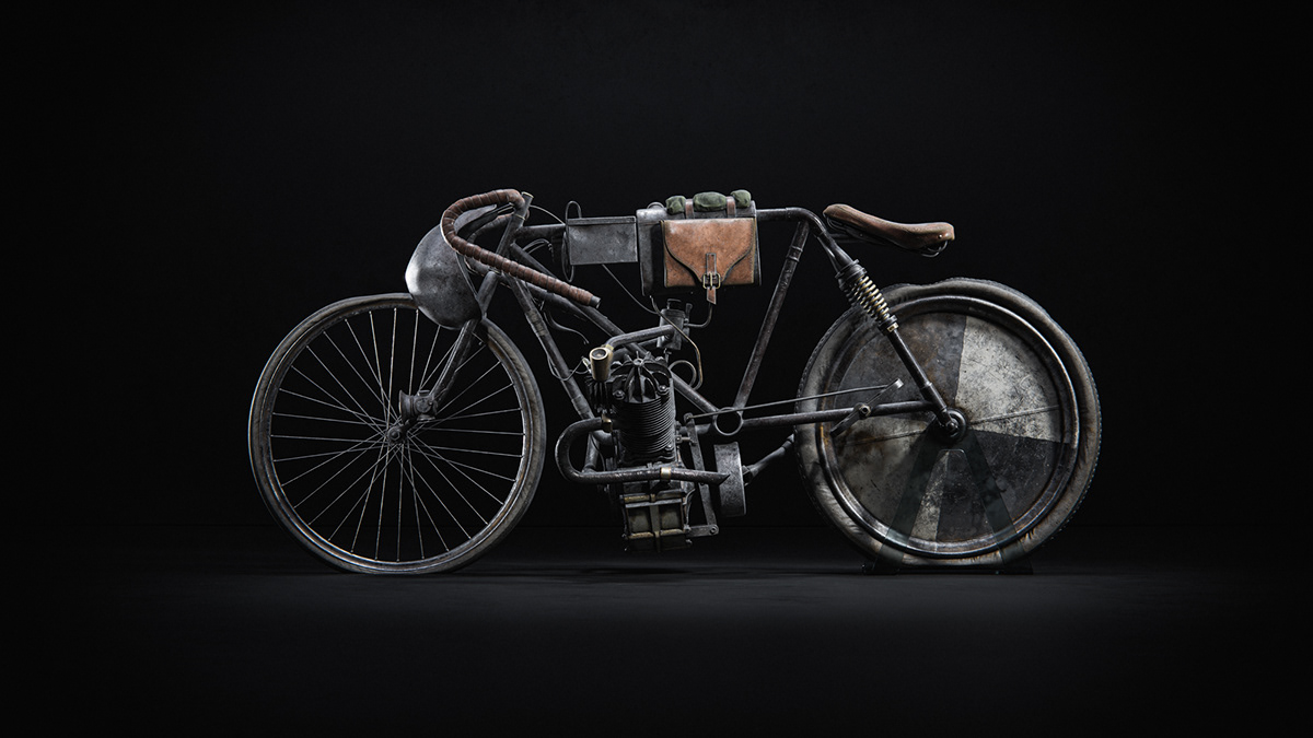 automotive   Bike concept engeenering motorcycle prototype Render Transport vehicles vintage