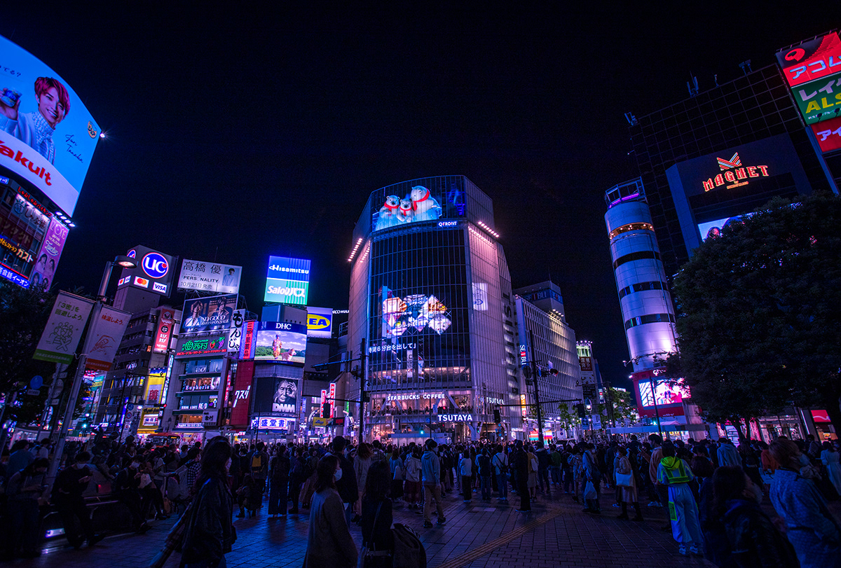 3D Advertising  banner CGI Display Render SHIBUYA Street tokyo