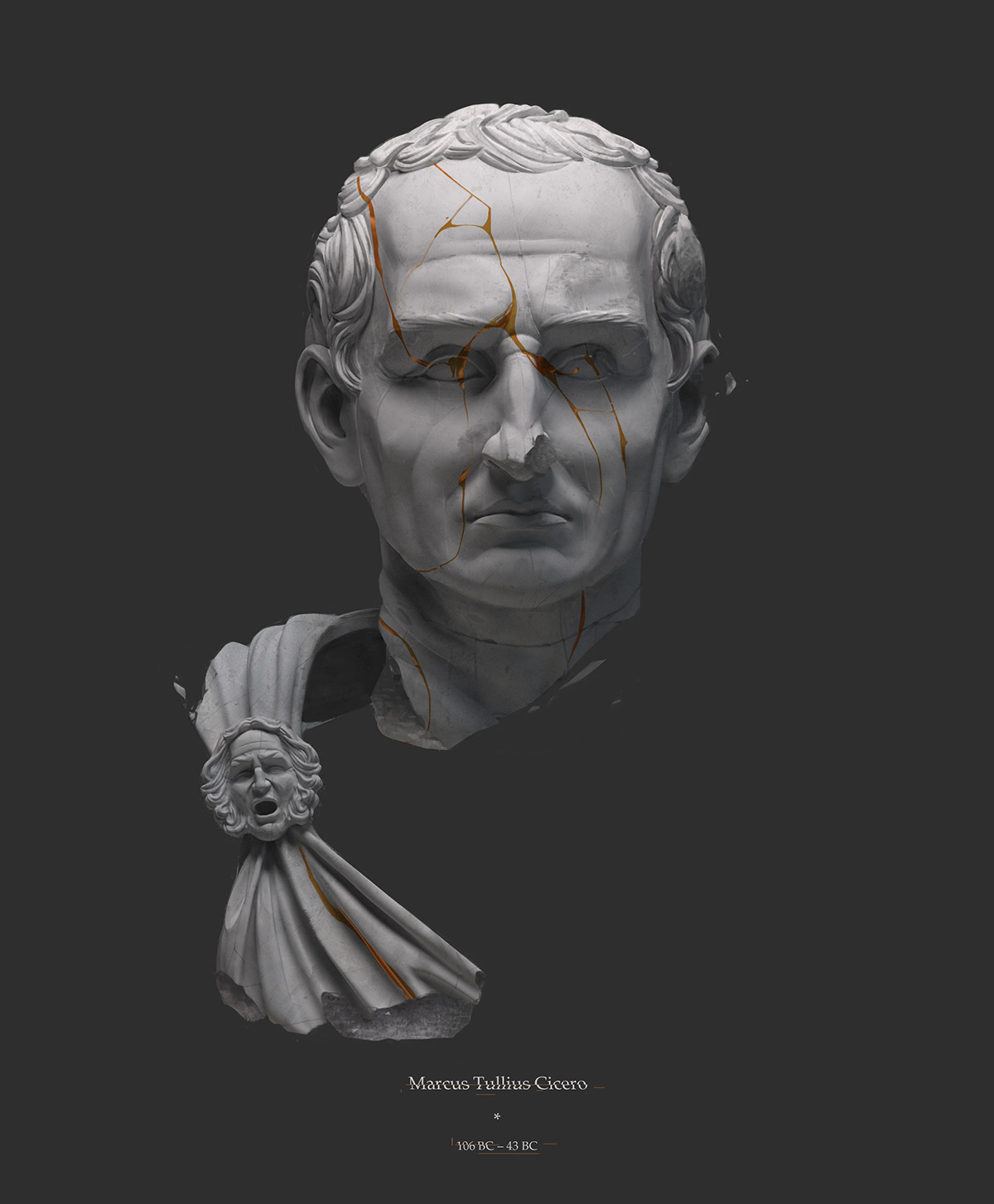 orators CG photoshop Zbrush sketch 3D ILLUSTRATION  rinat_khabirov digital Caesar