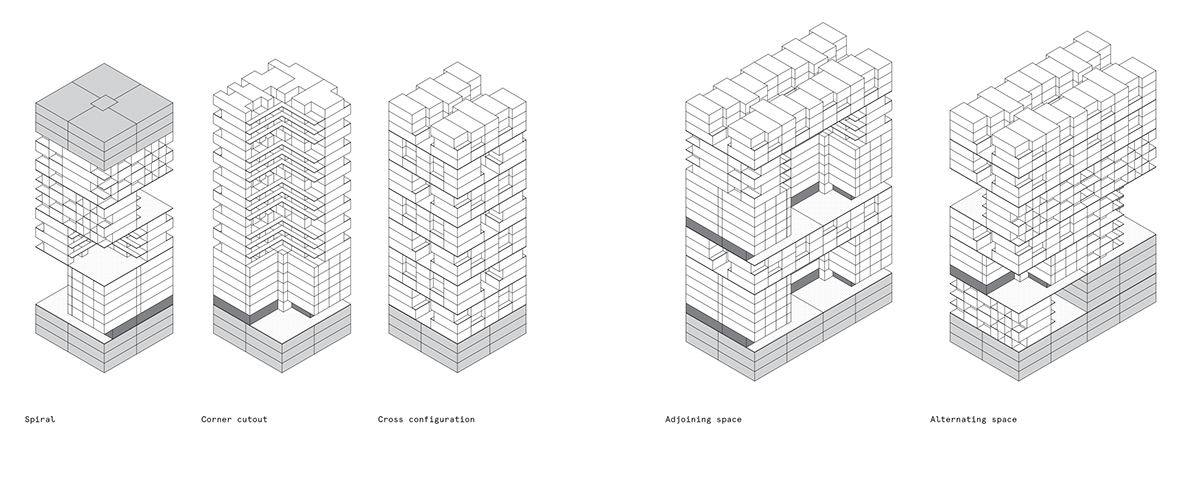 Urban Design architecture Rule base linework matrix Isometric