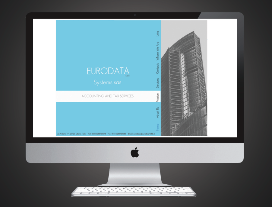 Eurodata  site  design  Milan  corporate