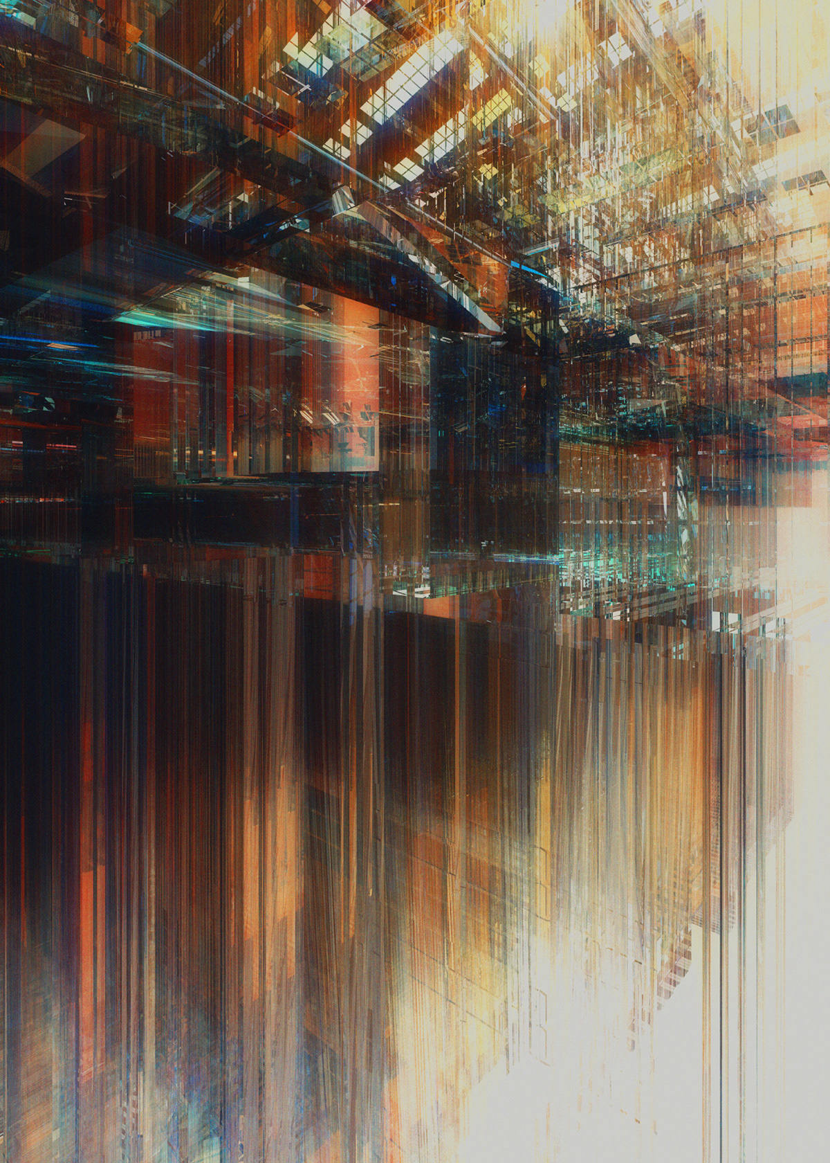 abstract structures city spectral interference