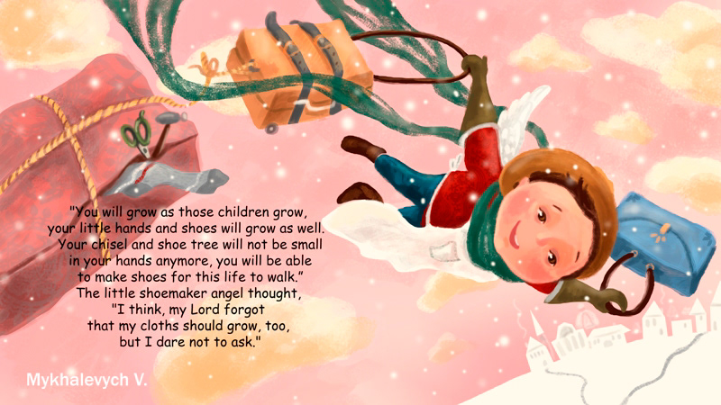 ангел небо детская книга Иллюстратор милый illustration for kids