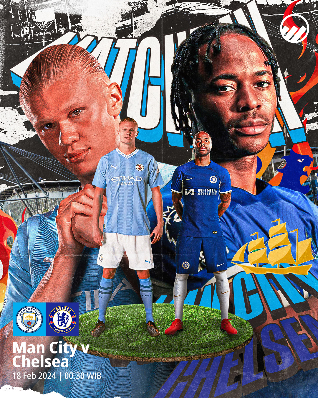 sport design Manchester City Man City football football design soccer Premier League champions league sports Social media post