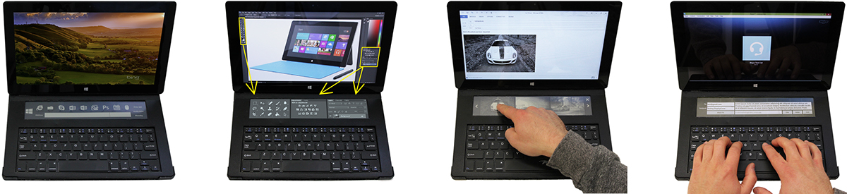 Microsoft surface displaycover keyboard hardware Prototyping design HCI research