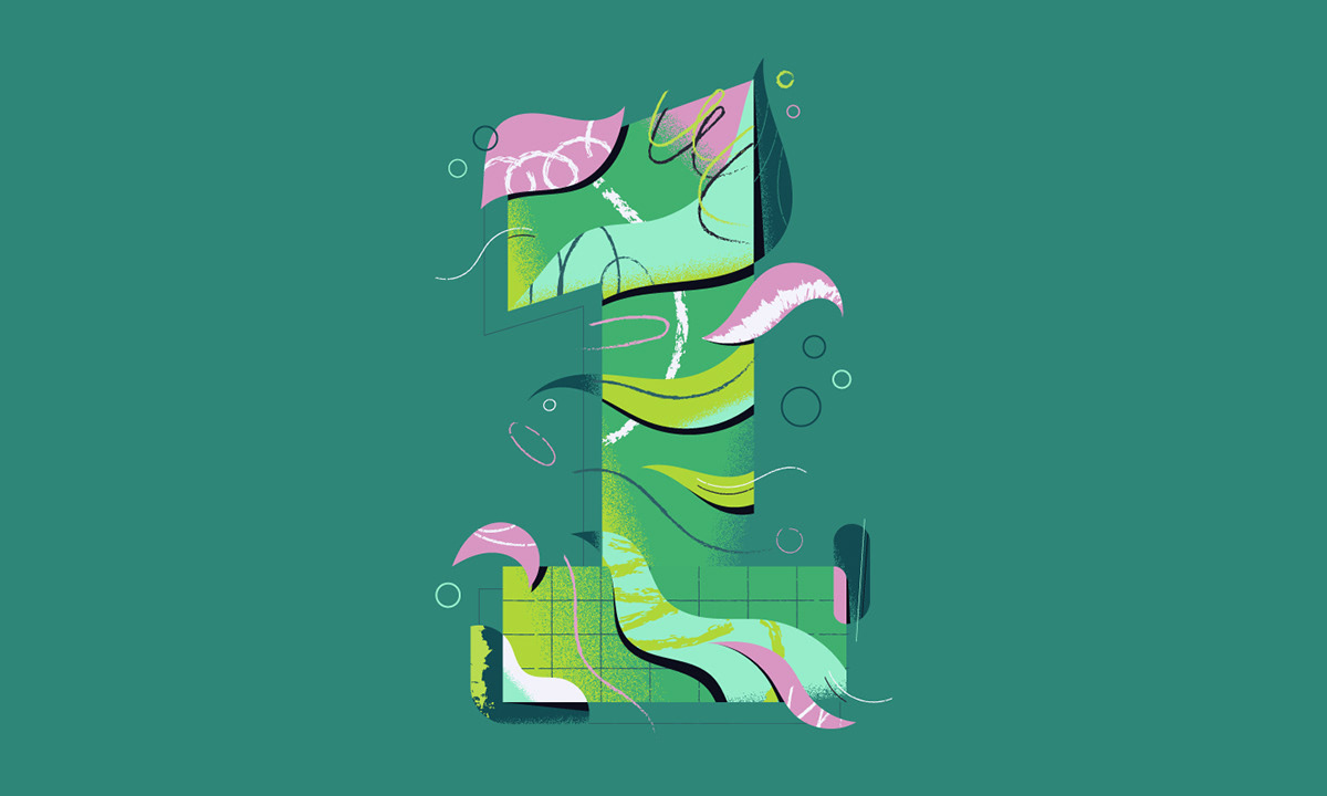 36 days of type abstraction alphabet art direction  challenge flat illustration léo alexandre lettering letters type