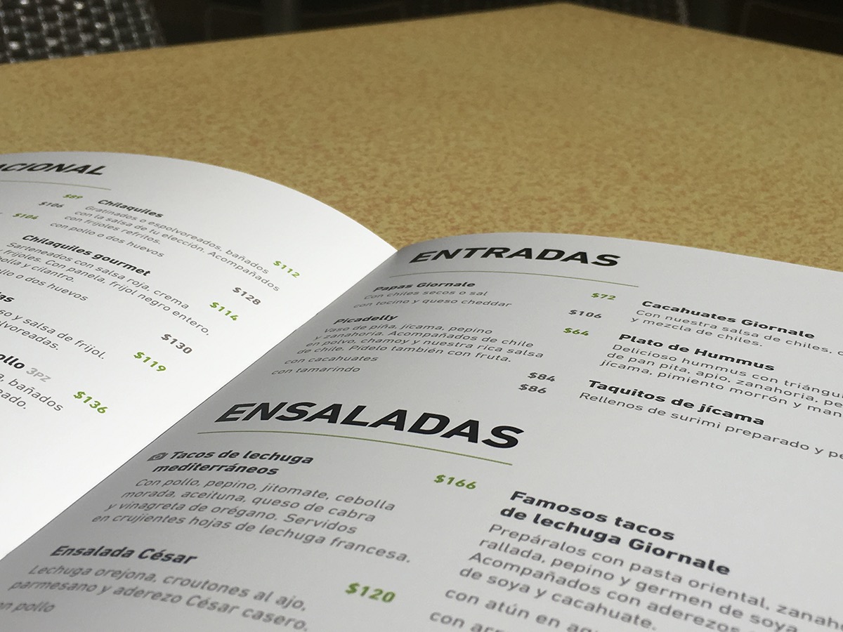 menu Food  restaurant print product design