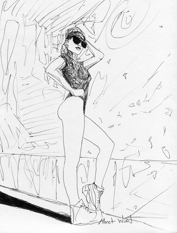 sexy legs Sunglasses beuatiful girl attitude sexy Figure Drawing