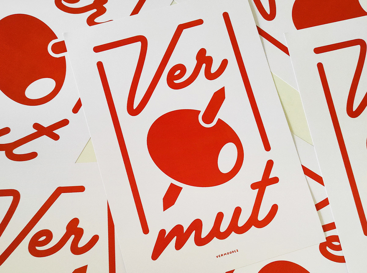 barcelona ILLUSTRATION  lettering print spain type typography   Vermouth vermut wallart