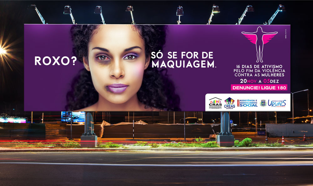 woman feminism violence Outdoor creative Advertising  clean midia purple design